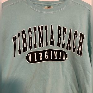 Comfort colors teal crew neck “Virginia Beach Virginia”